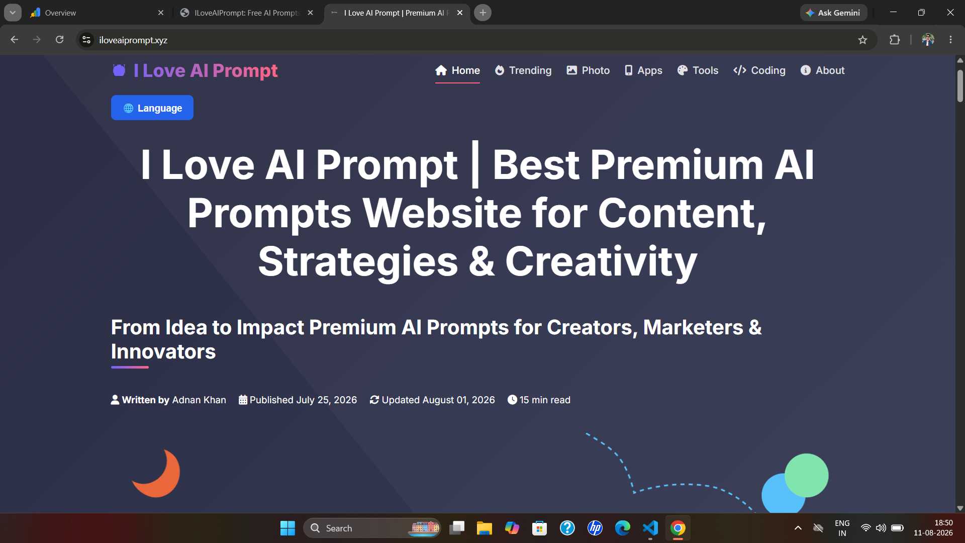ILoveAIPrompt free AI prompt library for ChatGPT, Gemini and other AI tools
